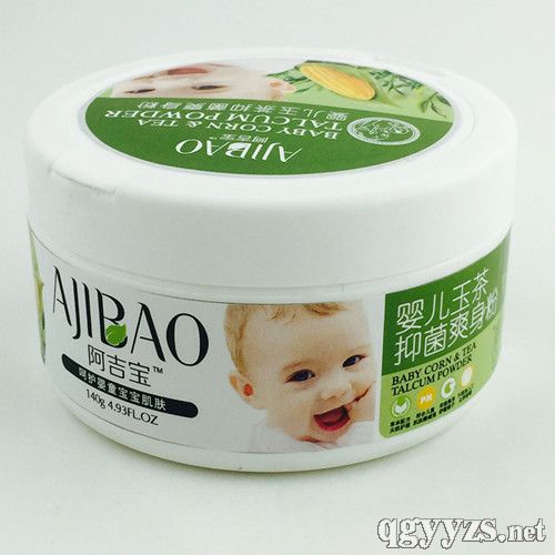 阿吉宝婴儿玉茶抑菌爽身粉